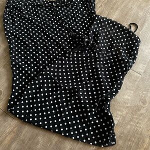 Never Worn! Black Polka Dot Sheer Sexy Beach Cover-Up with Zipper! (Size xs)